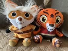 Peluche 6" Kung Fu Panda Big Head Master Shifu & Tigress Dreamworks 2 piezas