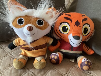 6'' Kung Fu Panda Big Head Master Shifu & Tigress Dreamworks Plush 2pcs