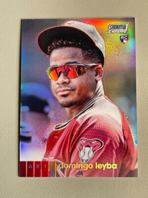 Domingo Leyba Rookie Card 2020 Topps Stadium Club Chrome REFRACTOR Diamondbacks