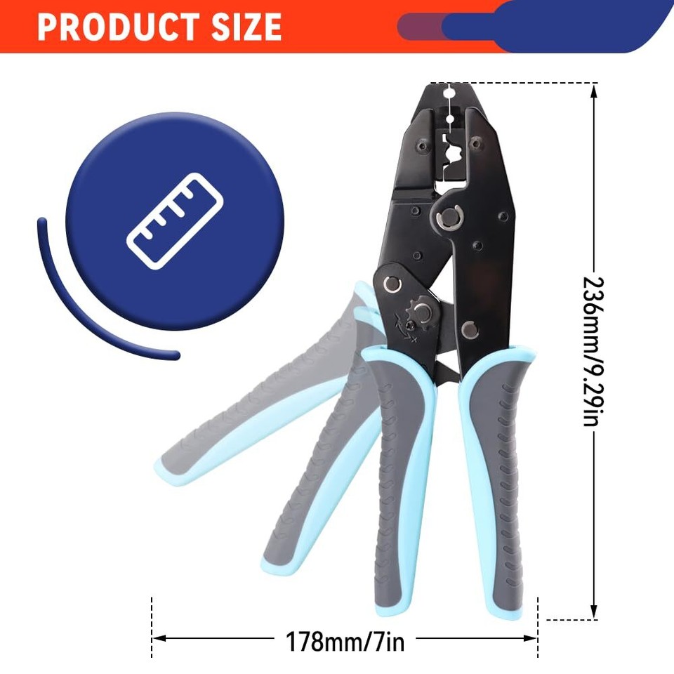 Crimping Tool For Ignition Cable and Spark Plug Connectors Ratcheting