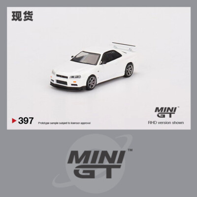 MINI GT 1:64 Nissan Skyline GT-R (R34) V-Spec N1 White RHD