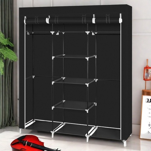 Portable Closet Wardrobe Clothes Rack Storage Organizer Shelf Water-Proof Fabric - Picture 9 of 24