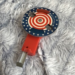 Imperial Captain America Spinning Top Toy w/ Launcher Handle 1990