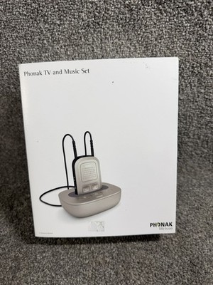 Phonak ComPilot II W/ TV Link II Base Station TV / Music Set NEW