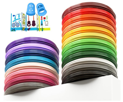 3D Printing Pen 12 Color 120FT PCL Filaments DIY Crafting Doodle Drawing Kid Toy