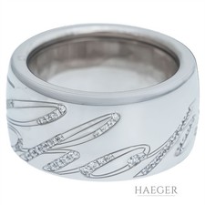 Anello Chopard Chopardissimo misura 53 oro bianco 750/18 carati 0,28 ct con certificato