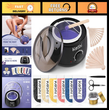 Painless Waxing Kit with Wax Warmer 6 Hard Wax Beans for Full Body, Face, Biki