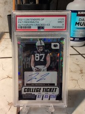 2021 Pat Freiermuth College Ticket Auto Cracked Ice 🔥🔥POP 2 NONE GRADED HIGHER