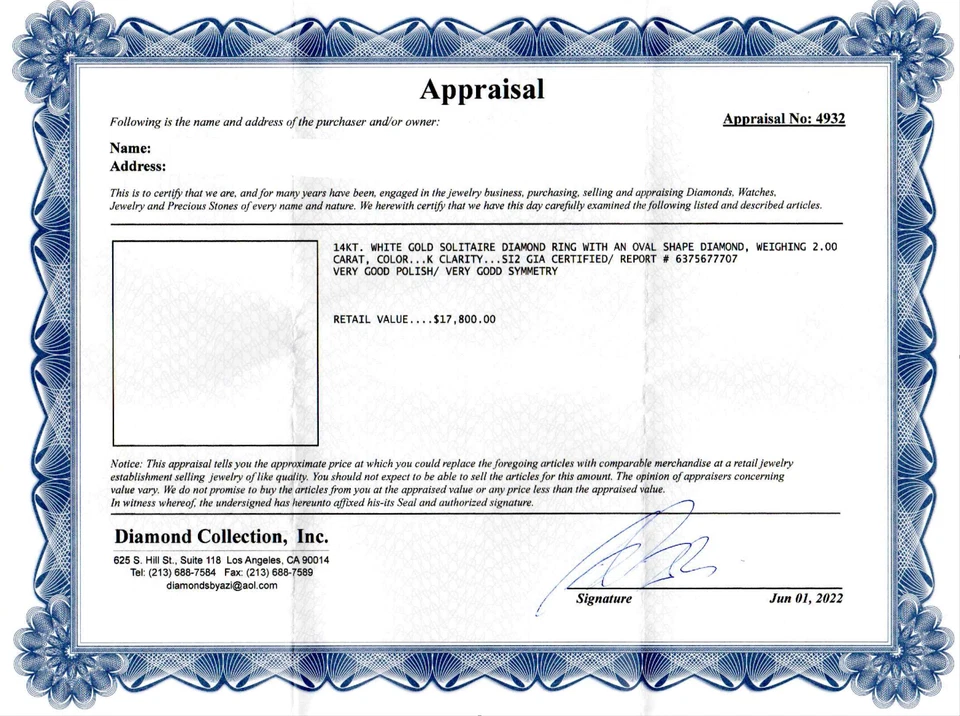 Anillo de diamantes ovalados naturales de 2 quilates certificado por GIA forma alargada única - ¡Gran aspecto! Foto 2 de 4