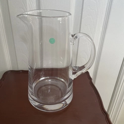 Vintage Tiffany & Co. Crystal Tanker Shaped  Water Pitcher 10” Tall Retail $210