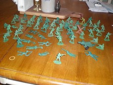 Vintage Lot 60 U. S. Toy Green Army Men Soldiers Military Action Figures 1960-70