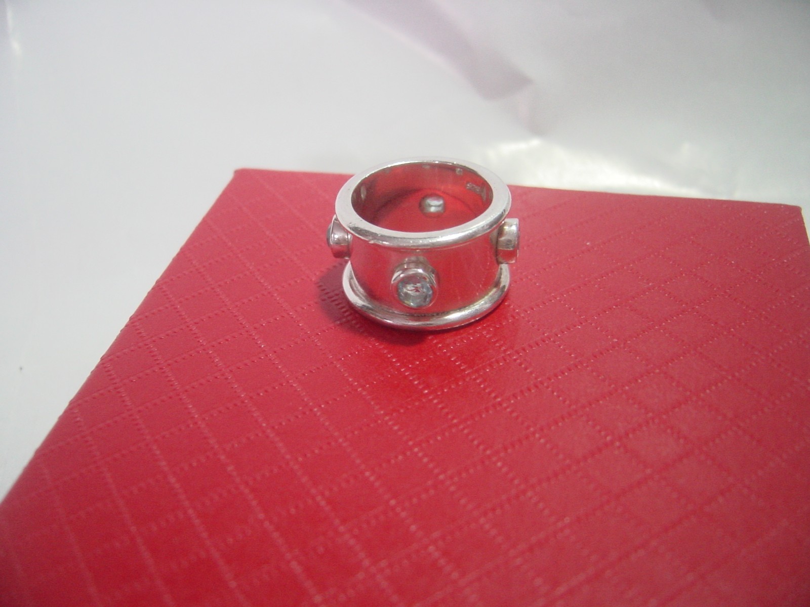 exquisite Solid Silver wide band Ring- superb swi… - image 1