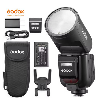 Godox V1 Flash Speedlite,76Ws 2.4G High-Speed Sync 1/8000s 2600mAh Li-Ion Akku