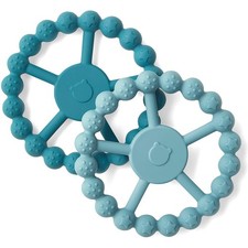 SAMiGO Silicone Teething Rings, Baby Teether Toys, 2 Pack 3-6 6-12 Months, ...