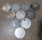 Lot of 10 US Old Silver Morgan and Peace Dollars Culls