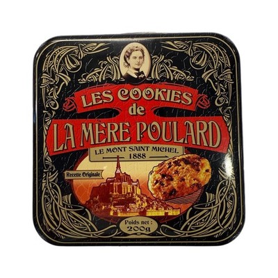 Les Cookies de La Mere Poulard Le Mont Saint Michel Recette Black Empty Tin
