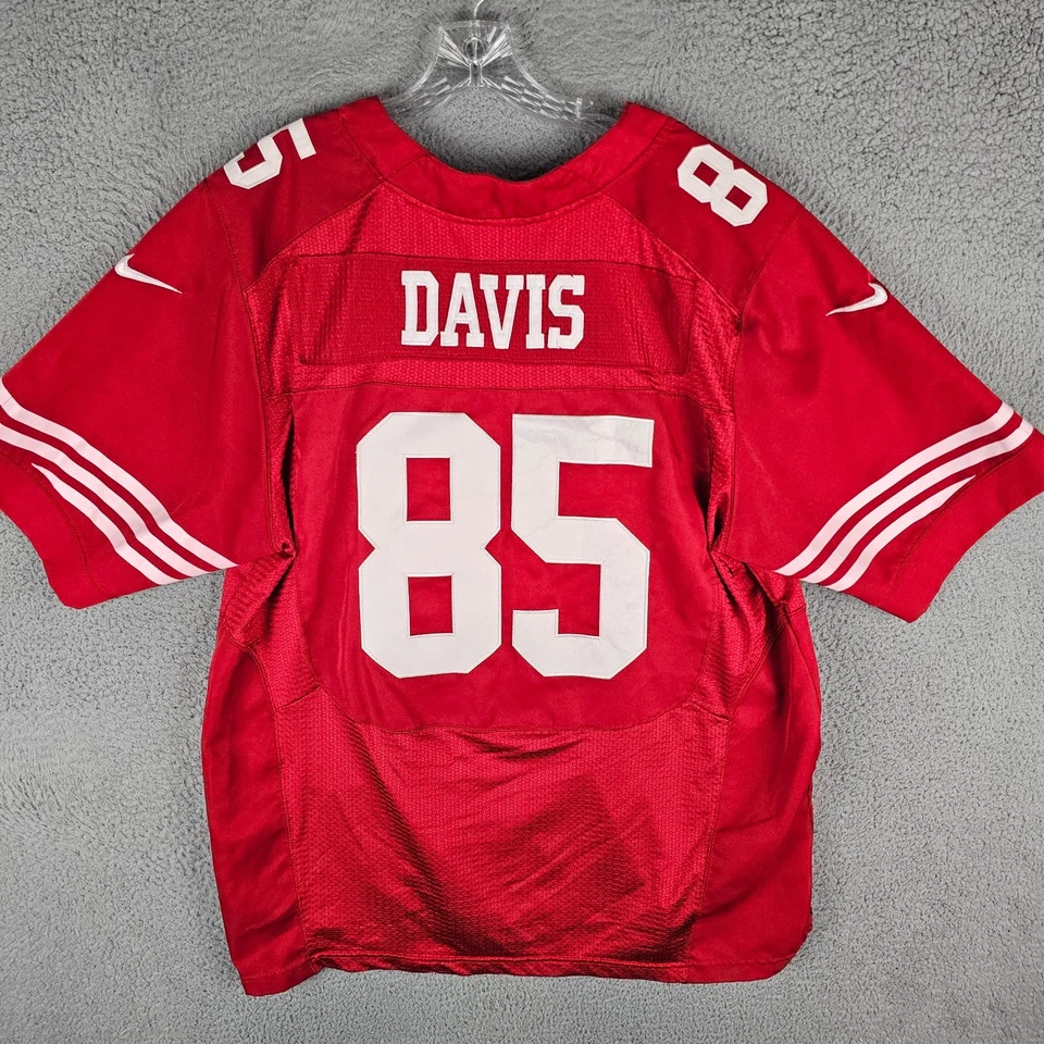 Camiseta deportiva de los San Francisco 49ers para hombre 48 Nike NFL fútbol deportivo Vernon Davis #85 Foto 2 de 4