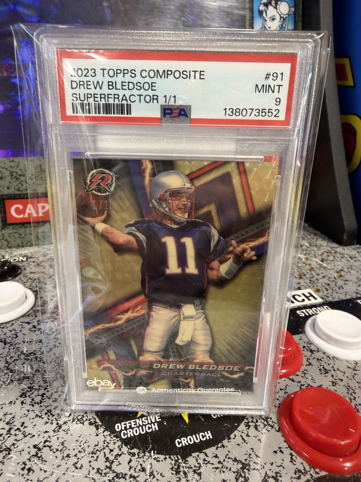 2023 Topps Composite Drew Bledsoe #91 Superfractor 1/1  Graded PSA 9 MINT view 4