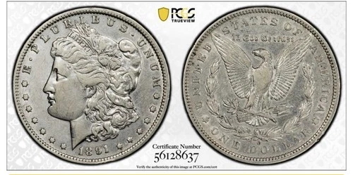 1891 O Morgan Silver Dollar PCGS XF40 New Orleans Gold Shield $1 Coin