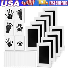 Baby Footprint Handprint Pet Paw Print Kit 4 Ink Pads 8 Imprint Cards