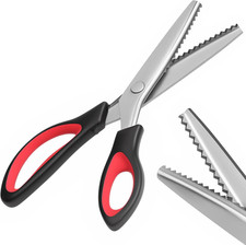 Pinking Shears, 9  Zig Zag Scissors for Fabric  Professional Handheld Dressmaking
