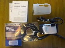 OLYMPUS Tough TG-870 Digital Camera Waterproof Shockproof White Zoom Lens