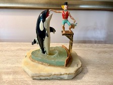 Ron Lee - Limited Edition -Sculpture Toto the Clown Feeding an Orca - Signed