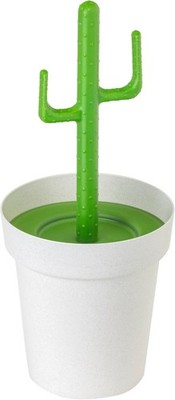 Cactus Bathroom Trash Can with Lid - Small Trash Can with Removable Inner Bin,