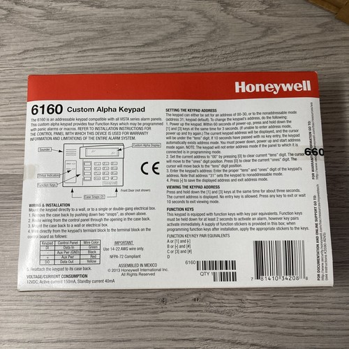 Honeywell Ademco VISTA-20P Fire/Security System 35JC 6160 6150 1361 - Picture 6 of 15