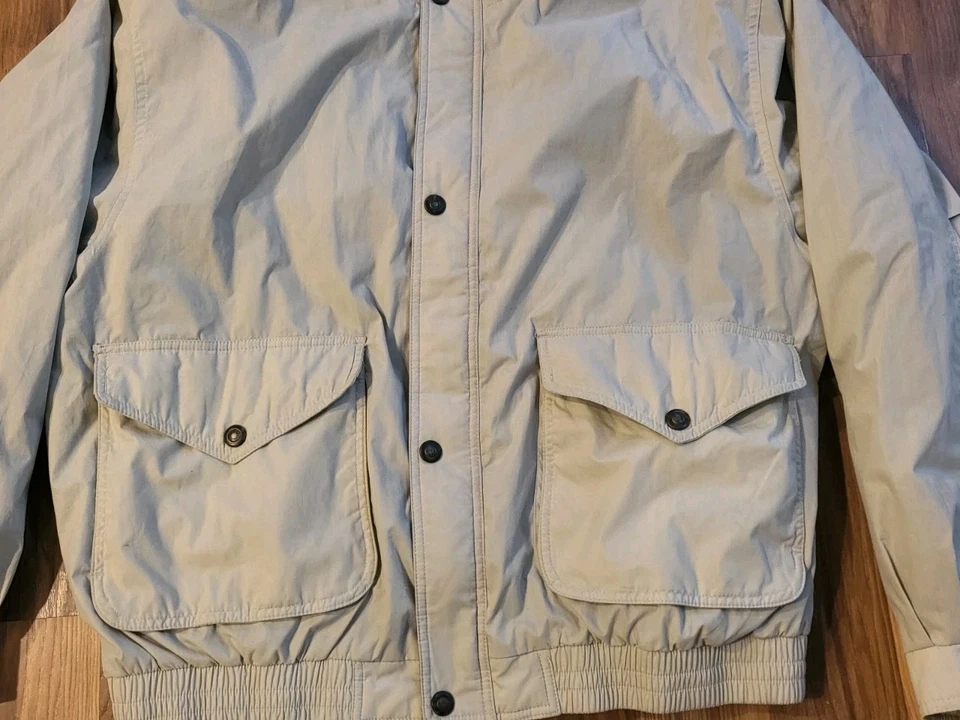 Savile Row Vintage Beige Bomber Style Quilted Jacket or Coat Size XL in EUC - Image 3 of 4