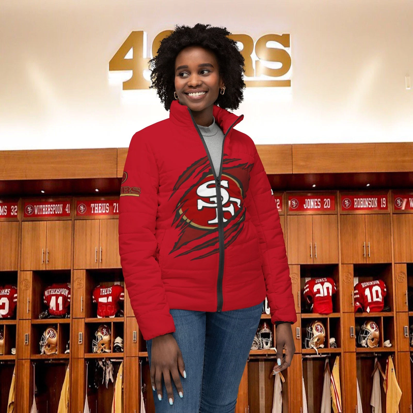San Francisco 49ers Logo Puffer Jacket