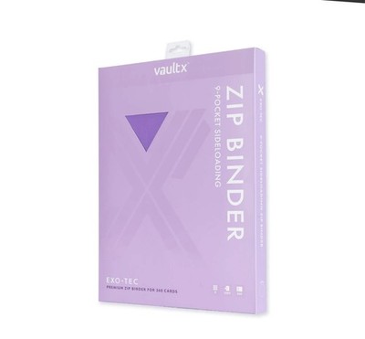 Vault X Just Purple 9-Pocket Exo-Tec Zip Binder - 360 Cards - New