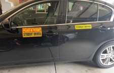 2-Pack Student Driver Car Magnets 12 6in Reflective Large Beginner Safety Signs