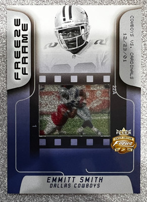 EMMITT SMITH 2002 Fleer Focus Jersey Edition Freeze Frame #4FR NFL HOF Cowboys