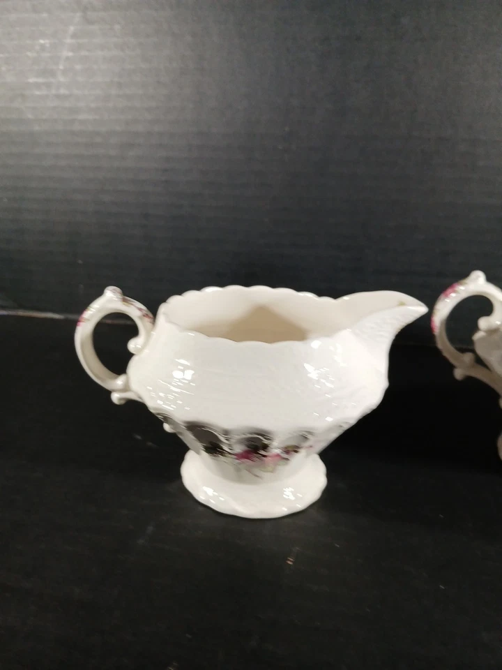 Crema y azucarero Spode’s Jewel Copeland Billingsley Rose con tapa NUNCA USADO Foto 2 de 4