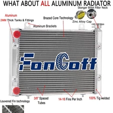 For 2010-14 11 Polaris Ranger 500 400 900 800 EFI 4x4 6x6 EFI Aluminum Radiator
