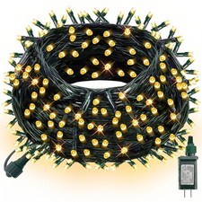 Dazzle Bright HB-300COI 300 LED String Lights 100 FT Green Wire 8 Modes Warm