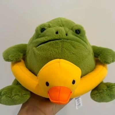 Jellycat Ricky Rain Frog in a Rubber Ring   Adorable Plush Frog Toy 1PCS
