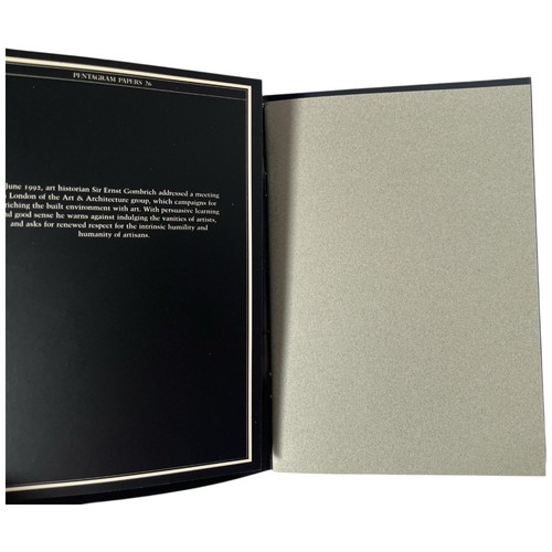 1997 Pentagram Papers Book #26 On Pride and Prejudice in Arts Sir Ernst Combrich - Imagen 2 de 6
