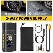 Inflador de Neumáticos Recargable Portátil Compresor de Aire 150PSI Mini Bomba de Aire Eléctrica