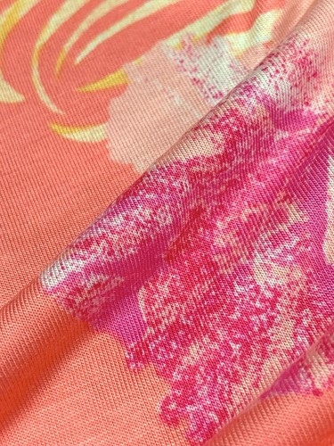 Hawaii Hibiskus Jersey Strickstoff Poly Baumwolle Tropical Meterware - Bild 2 von 3