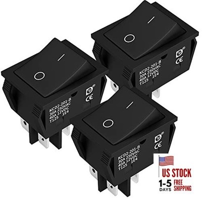  DPST KCD4 Rocker Switch 40A 12V DC 4 Pin 2 Position Switch ON Off Toggle 