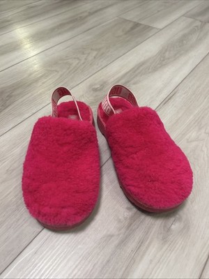 UGG Fluff Slippers Kids Pink Size 1