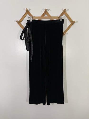 Talbots Vintage Velvet Pants Black Y2K Kids 12
