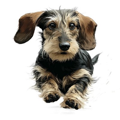 6x Sticker Dachshund Car Sticker 9x9cm Teckel Dachshund Dog Cute Set