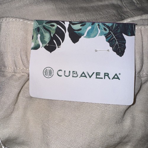 NEW Cubavera Mens Linen Viscose Pants Natural Sz XL x 32 Stretch Waist $70 - Picture 3 of 7