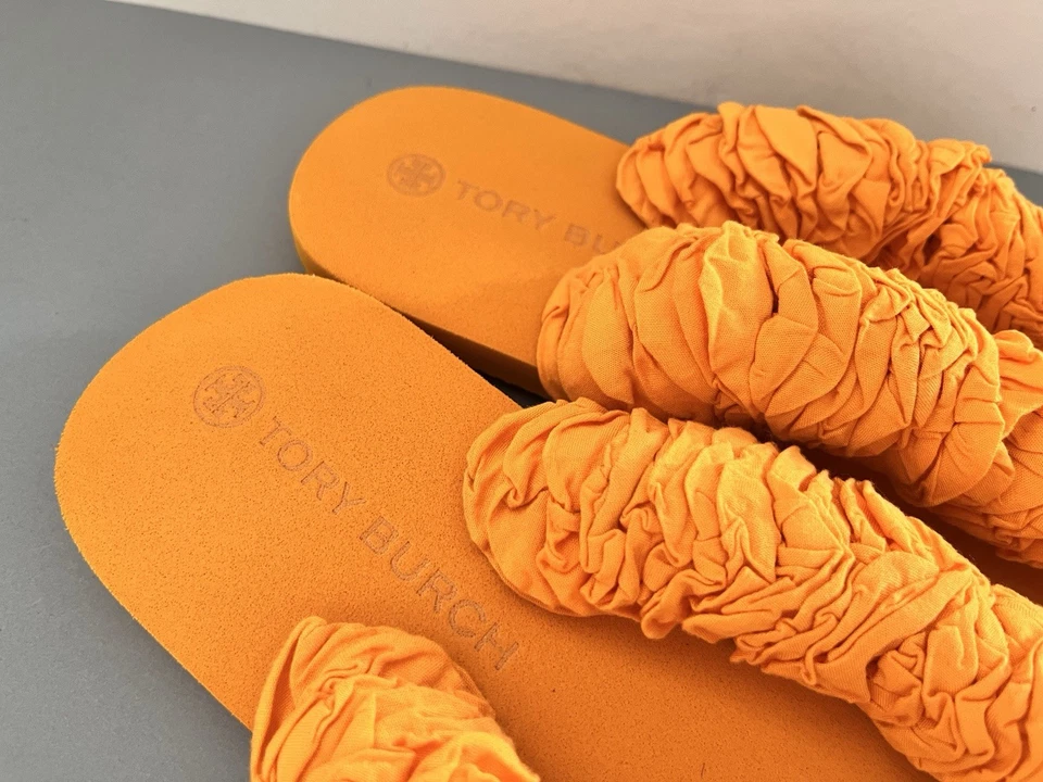 NUEVAS Chanclas Tory Burch YoYo YoYo Naranja Calabaza Mujer’s EVA Sandalias Talla 8 Foto 4 de 4