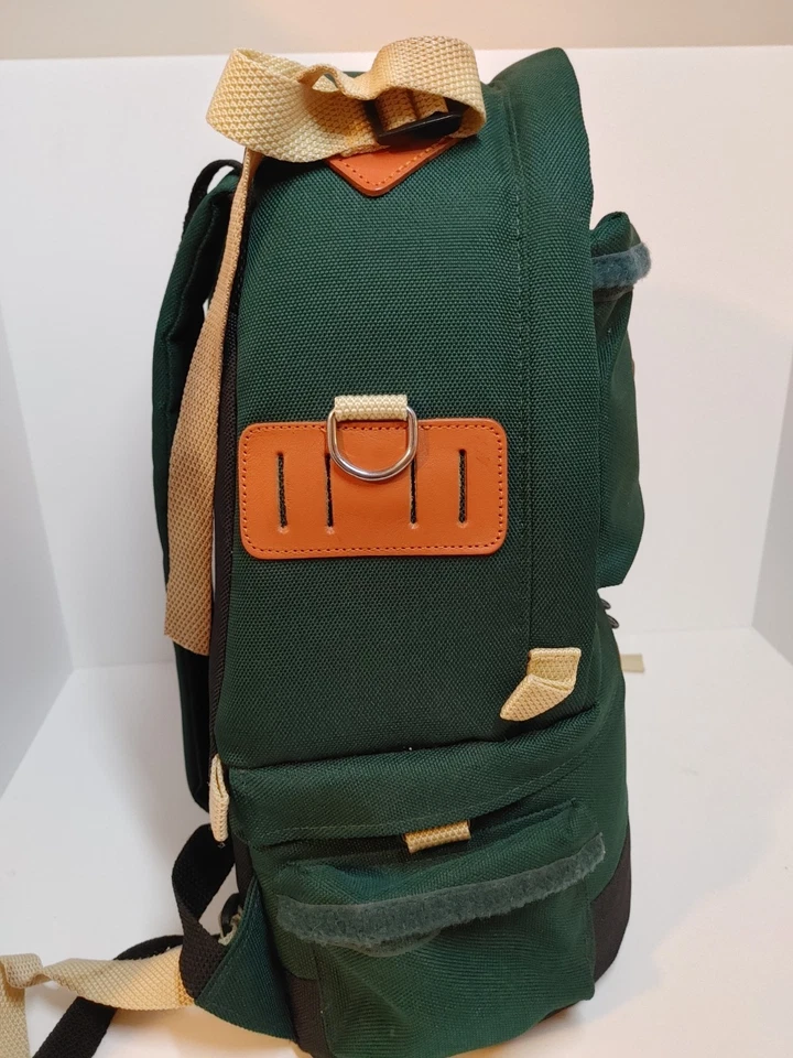 Canon Camera/Drone Professional Backpack Canvas Green Leather Travel Padded VTG. - Image 3 of 4
