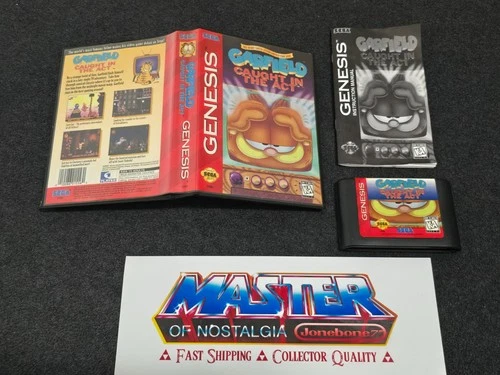 Sega Genesis GARFIELD CIB Complete Case Box Game Caught in the Act