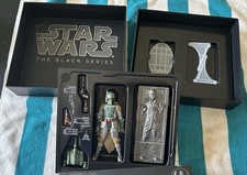 SDCC 2013 Exclusive Star Wars Black Series Boba Fett and Han Solo Carbonite Set.